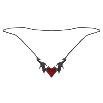 Gothic Red Heart Necklace 1.0