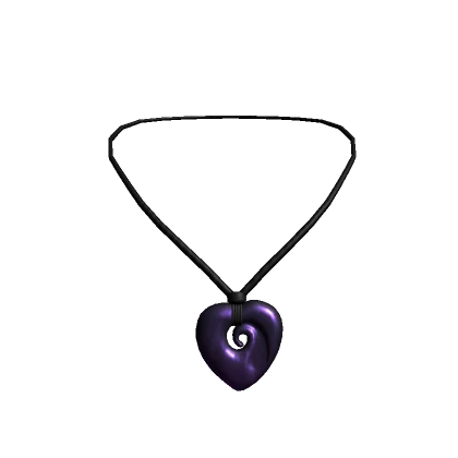 Purple Dark jade heart necklace