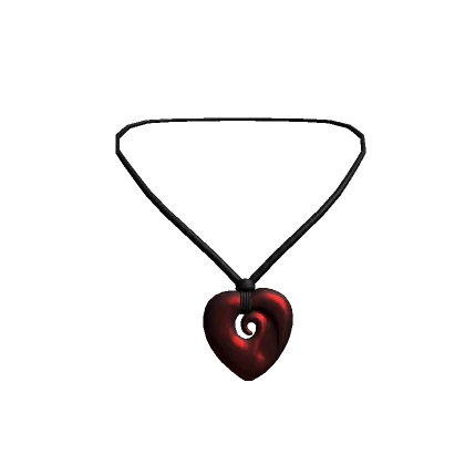 Red jade heart necklace