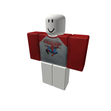 Y2K multiverse boy shirt spider man red dahood lol