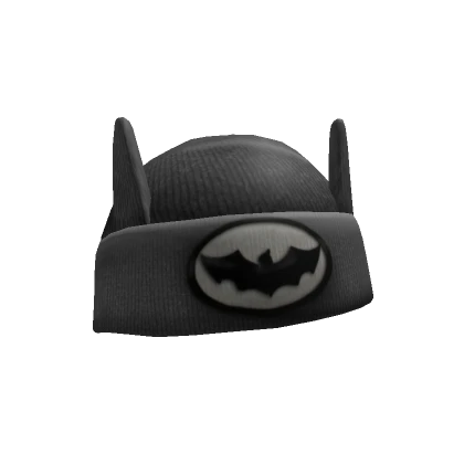 Grey Beanie With Bat Logo