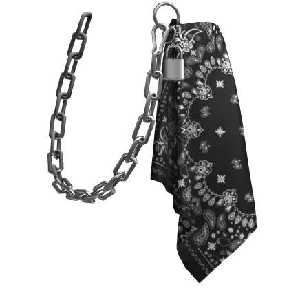 [1.0] Tucked Bandana Waist Chain w Padlock