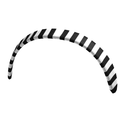 ♡ : white/black striped kawaii headband
