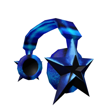 Astral Blue Metal Star Headphones