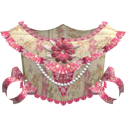 Pink Floral Victorian Rococo Regency Corset Top