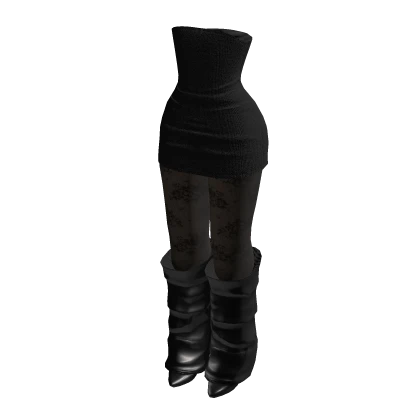 ʚ tube dress w lace tights & boots