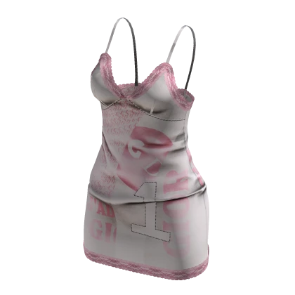 2005 Vintage Couture Lace Slip Dress (Light Pink)