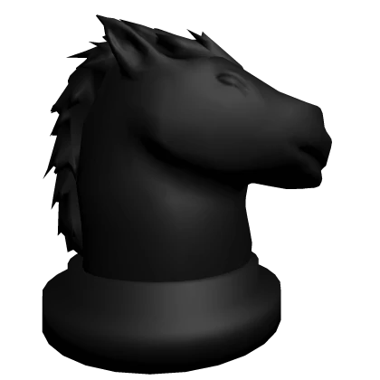 Chess Head Horse Knight (Black)