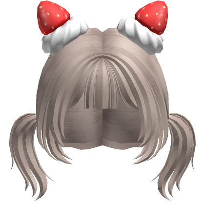 Strawberry Cream Ear Pigtails 🍓