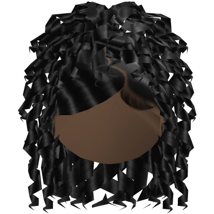 Glamorous Heart Swoop Curly Updo in Black