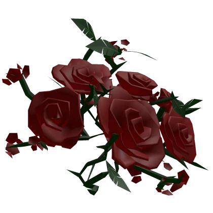 (Left) Red Rose Flower Headpiece
