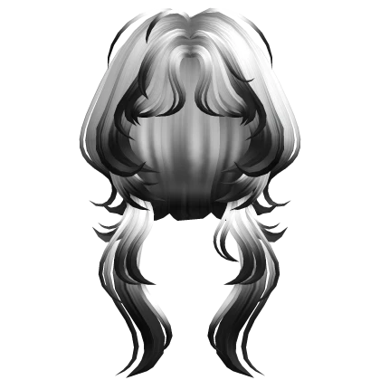 Layered Jellyfish Messy Hair (White to Black)