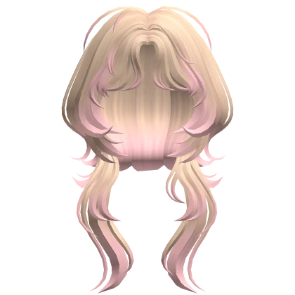 Layered Jellyfish Messy Hair (Blonde to Pink)