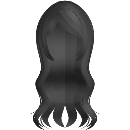 Wavy Dark Grey Long Layered Hair W Bangs