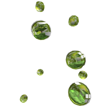 Y2k Frutiger Aero Eco Green Bubbles Aura