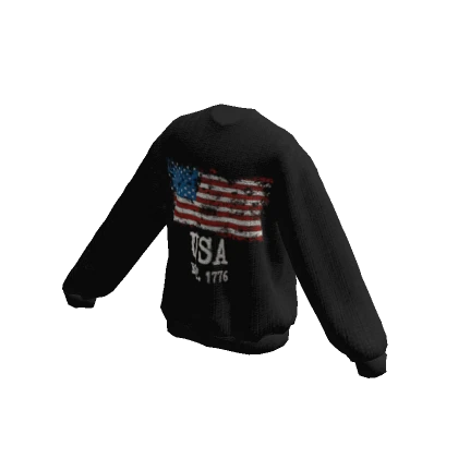 Black Old Vintage USA Sweater