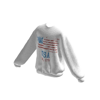 White Old Vintage USA Sweater