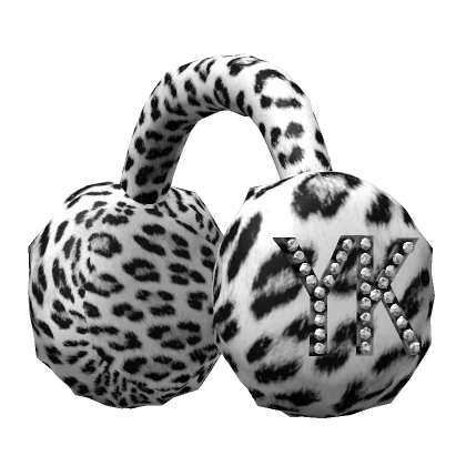 Fluffy Luxury Leopard Earmuffs [White]