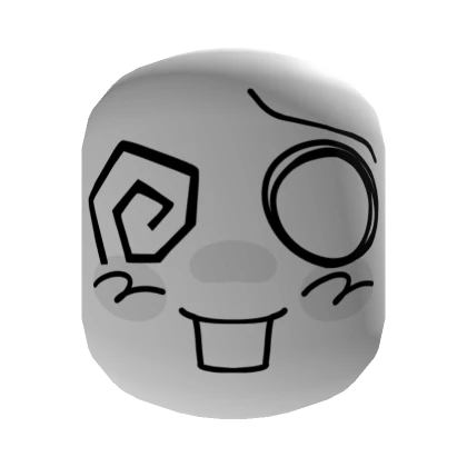 Silly Crazed Chibi Face [institutional White]