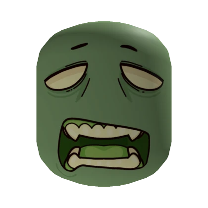 Irritated Zombie Face [Moss Green]