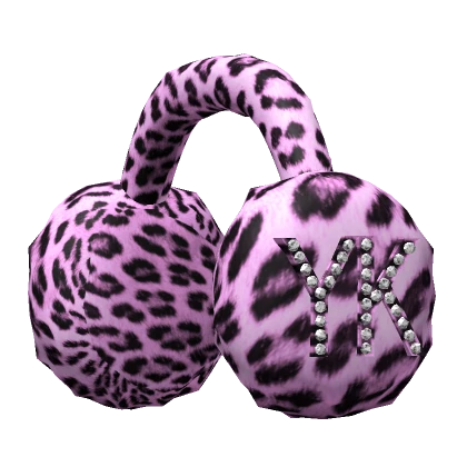 Fluffy Luxury Leopard Earmuffs [Pink]