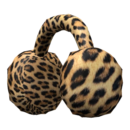 Fluffy Leopard Print Earmuffs