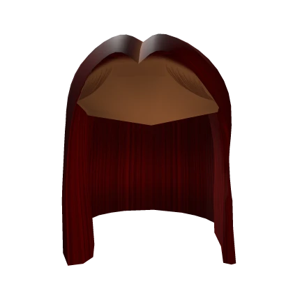 Middle Part In Red Peekaboo Bob