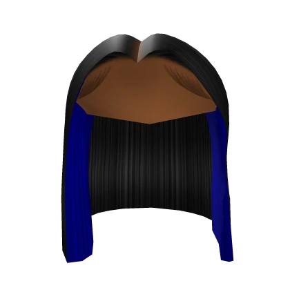 Middle Part Blue Peekaboo Bob