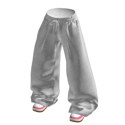 💗OVERSIZED SWEATPANTS WITH SHOES_LIGHT GREY