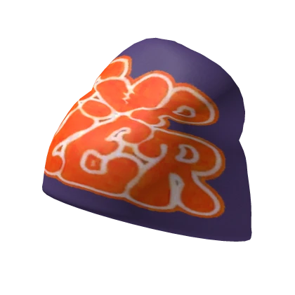 Top Tier Purple & Orange Broken Heart Beanie