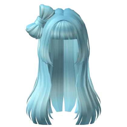 Light Blue 2000s Popstar Diva Bow Hair