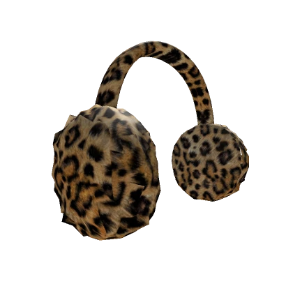 Fluffy Leopard Earmuffs