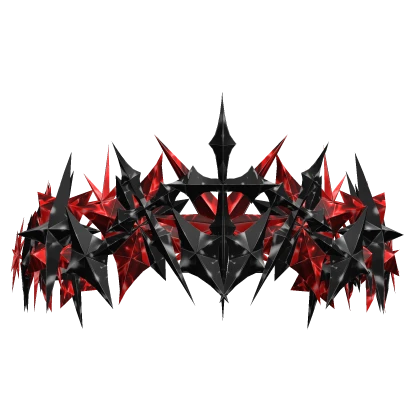 Black and Red Star Cross Crown