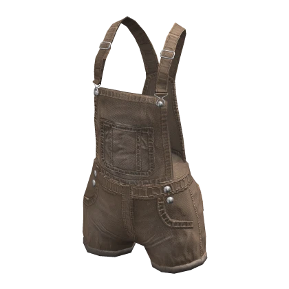 brown overalls shorts denim