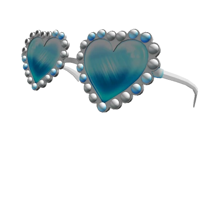 Preppy heart glasses in blue 