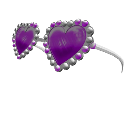 Preppy heart glasses in purple