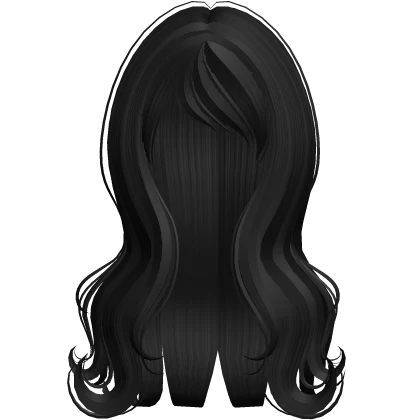 pretty girl long flowy wavy hairstyle black