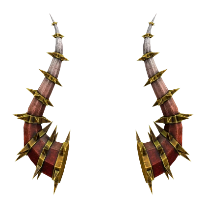 Red & Gold Spiked Horns