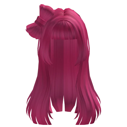 Hot Pink 2000s Popstar Diva Bow Hair