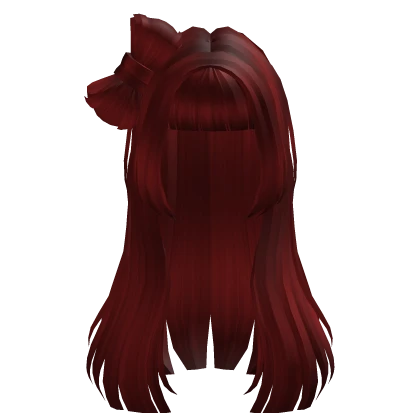 Red 2000s Popstar Diva Bow Hair