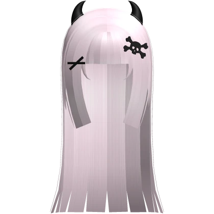 🤍 pretty little imp straight hime hair pink black