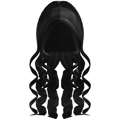 Long Curly Ponytail in Black