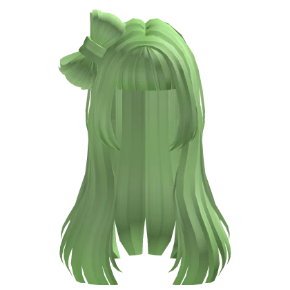 Green 2000s Popstar Diva Bow Hair