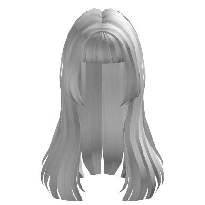 White Long Hime Cut