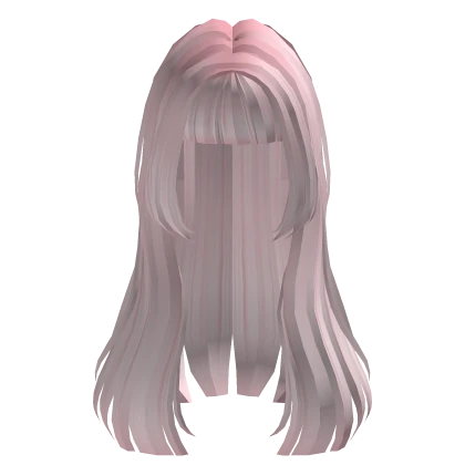 Light Pink Long Hime Cut