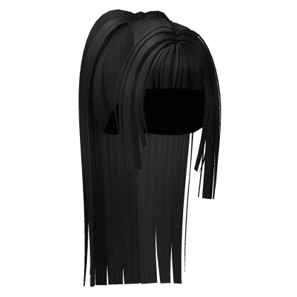 Chic Slick Harajuku Hime Cut Ponytail (Black)