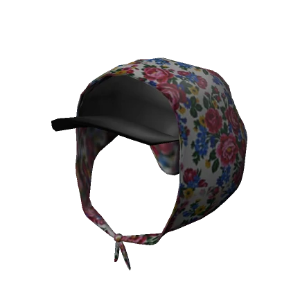 Flower Babushka headscarf