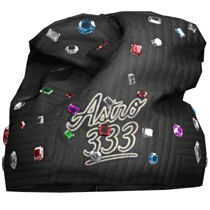 Astro Knitted Gemstone Beanie - Black