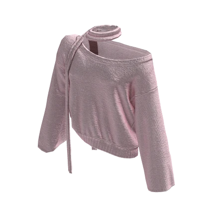 Loose Sweater + Scarf (Pink)