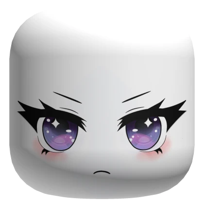 Shiny Chibi Cute Purple Eyes, Anime Face
